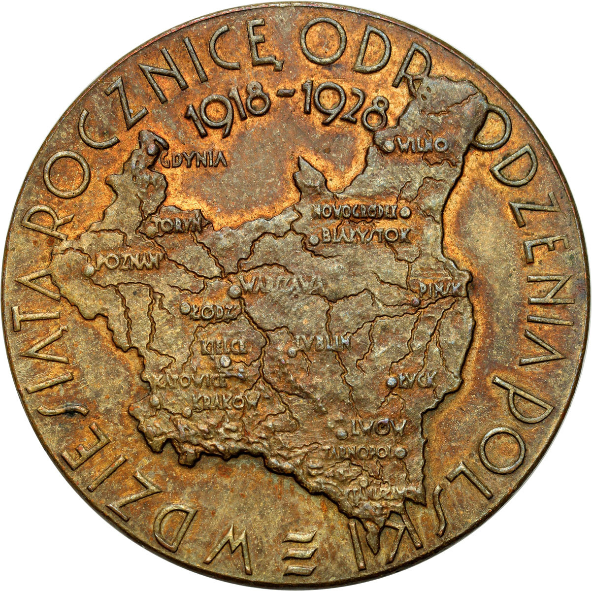 II RP. Medal Wystawa Krajowa, Poznań 1929, brąz